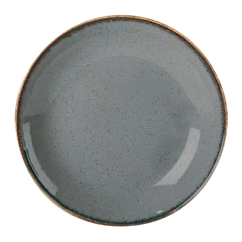 Fine Dine 04ALM002449 Porland Stone Flat Plate, 240mm Diameter,