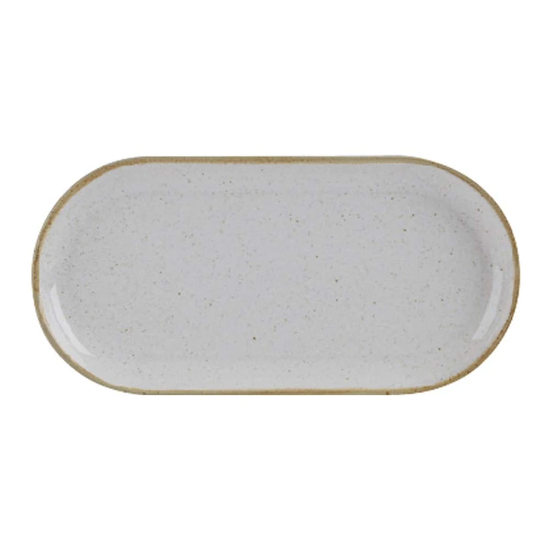 Fine Dine 04ALM001954 Porland Ashen Oval Platter, 300mm x 150mm,