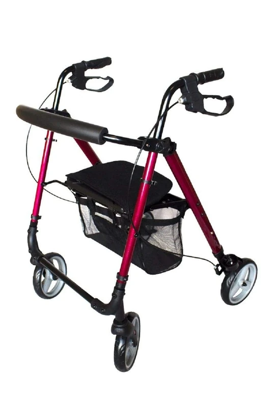 Antar AT51112R Ultra Light Rollator 6.40 kg, Red