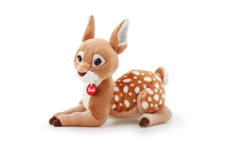 Trudi Berty 24033 Classic Plush Toy Fawn Approx. 33 cm Long, Size M, Soft Toy with Soft Materials and Realistic Details, Washable, Cuddly Toy for Children