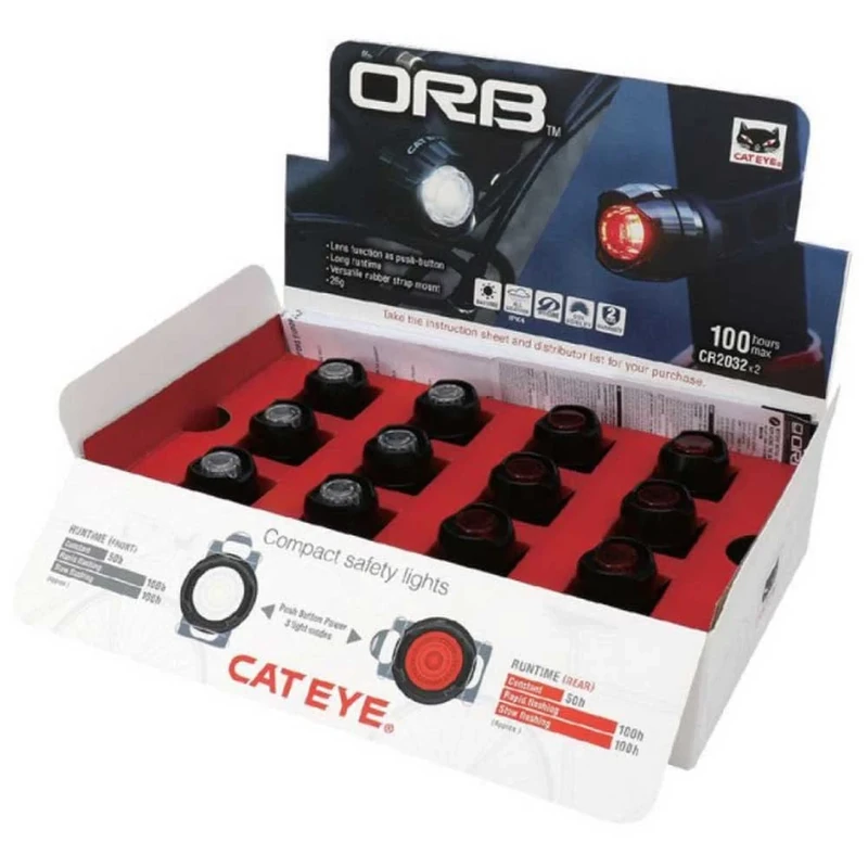 CatEye Orb Front & Rear Bike Light Kit: Front and rear lights in a retail box kit