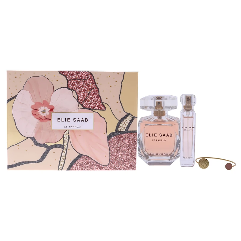 Elie Saab Le Parfum For Women 3 Pc Gift Set 3Oz Edt Spray, 10Ml Edp Spray, Bracelet