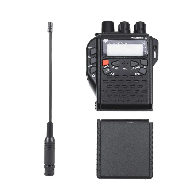 Portable CB Radio PNI Escort HP 62 with BNC Antenna and battery holder