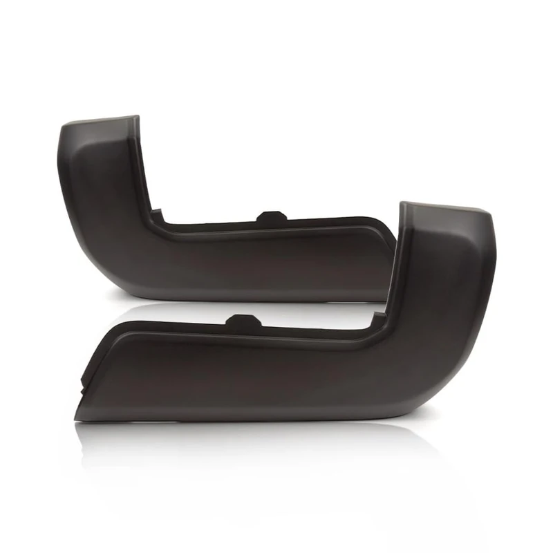 For Toyota Tacoma Bumper End 2016 17 18 19 2020 Driver and Passenger Side Pair/Set | Rear | Painted Black | Plastic | End Cap | w/o IPAS Holes | TO1104133 + TO1105133 | 5215604010 + 5215504010