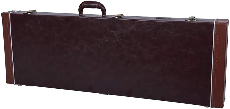 Crossrock Wooden Case Fits Fender Telecaster and Stratocaster Electric Guitars,Brown (CRW620EBR)