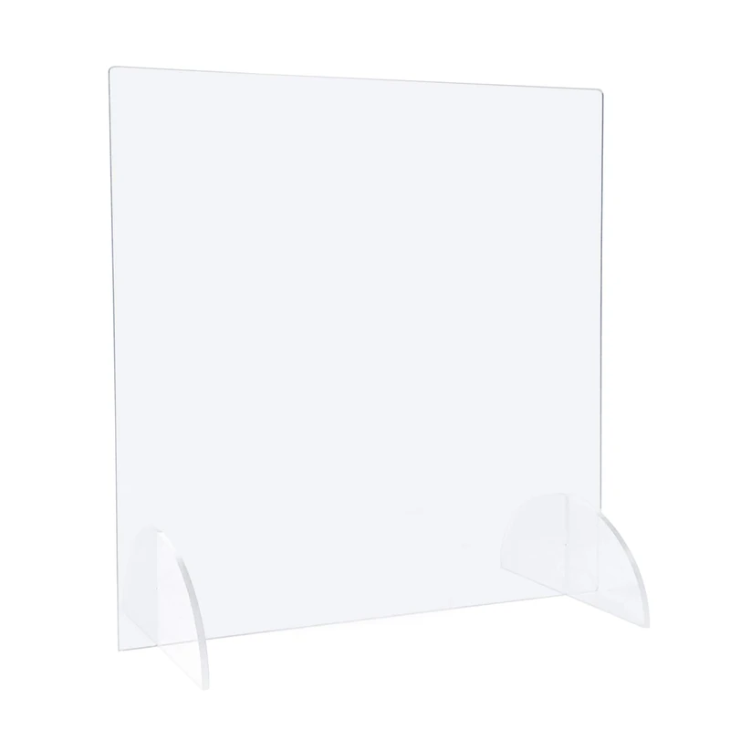 Stable Sneeze Guard (65 x 90 cm) as a Closed Protective Wall and Protective Screen Made of Plexiglas®