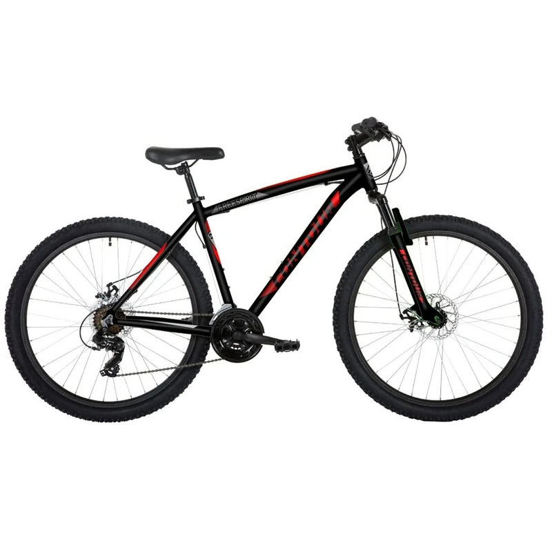 Freespirit Contour Adults Hardtail Mountain Bike, 29" Wheel, 18 Speed, 18" Frame, Disc Brakes - Black/Red
