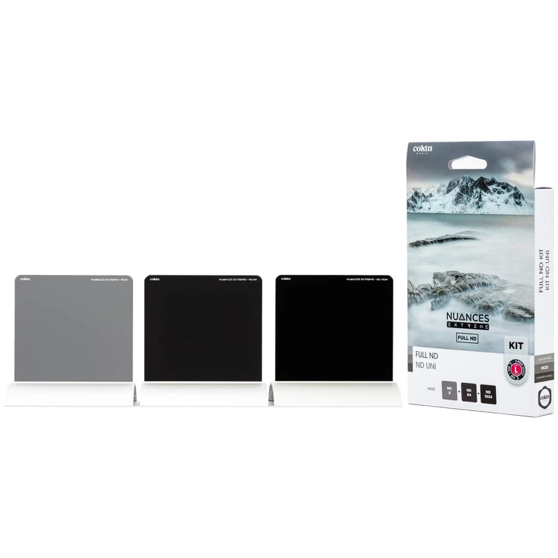COKIN NUANCES Extreme FULL ND Kit inc. ND1024 + ND64 + ND8 filters made of resistant mineral Glass for L Size (Z-Pro) 100mm filter-Holder system