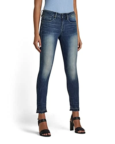 G-Star Women's 3301 Mid Skinny Ankle Jeans, Blue (antic faded baum blue D15943-C296-B817), 27W / 34L - Image 1