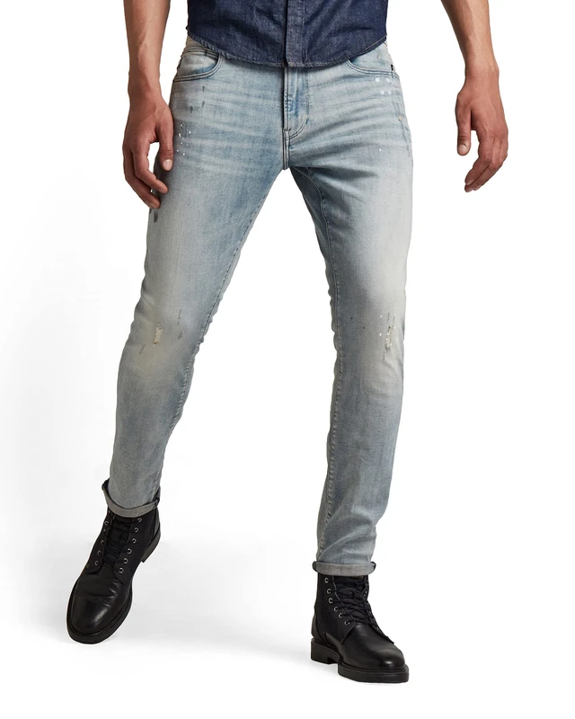 G-Star Men's Lancet Skinny Jeans, Blue (vintage nassau destroyed D17235-8968-C467), 29W / 34L