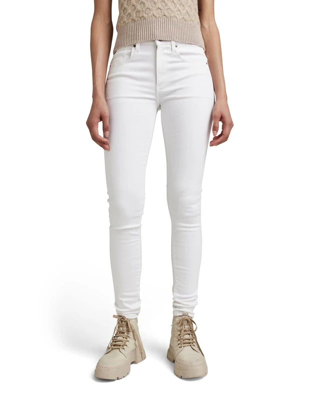 G-Star Women's Lhana Skinny Jeans, White (white D19079-C267-110), 25W / 32L