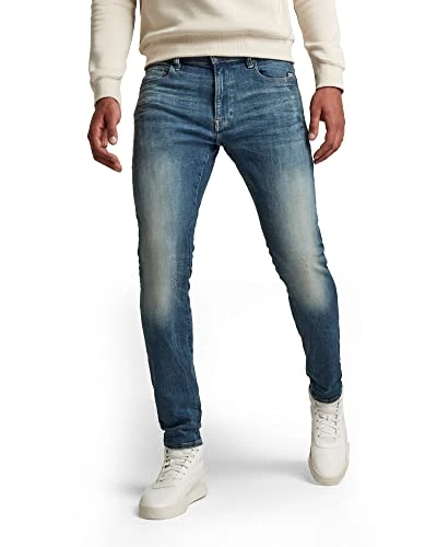 G-STAR RAW Men's Lancet Skinny Jeans, Blue (antic faded baum blue D17235-C051-B817), 33W / 32L