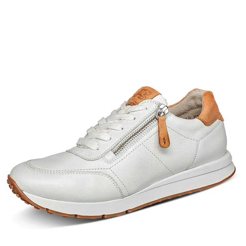 PAUL GREEN Women's M.Calf/W.Kid Sneakers, White/Simba, 3.5 UK