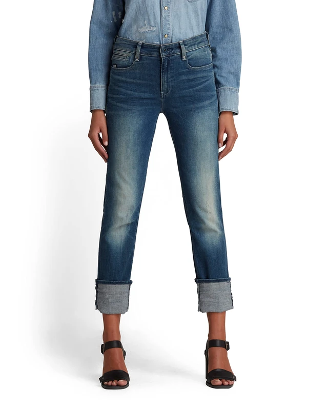 G-Star Women's Noxer Straight Jeans, Blue (antic faded baum blue D17192-C296-B817), 25W / 28L