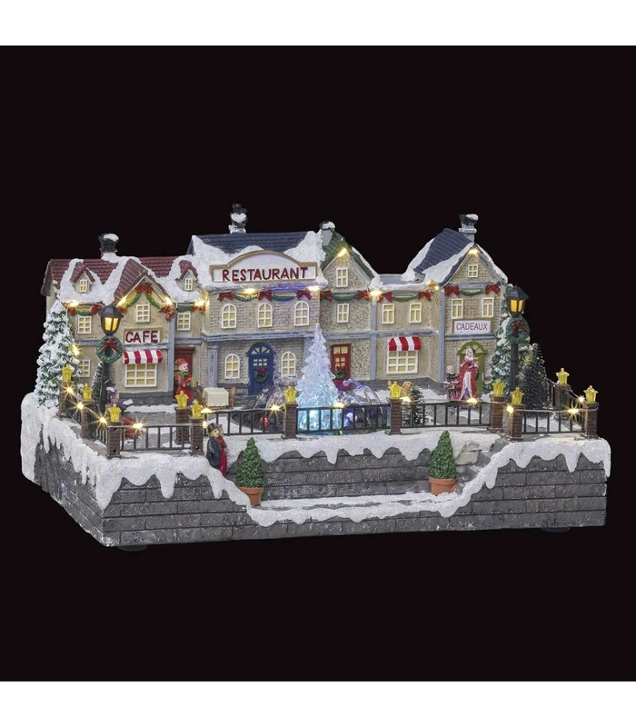 Feeric Lights and Christmas – Christmas Village Restaurant de Ville 33 Warm White LEDs + Transfo