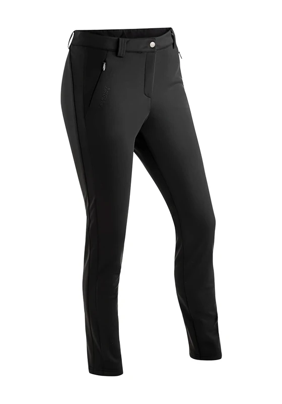 maier sports Lapilli W, Women's Hiking Trousers, Water-Repellent Outdoor Trousers for Trekking and Hiking, Close-Fitting Cut, PFC-Free, Stormprotec & dryprotec Technology Black