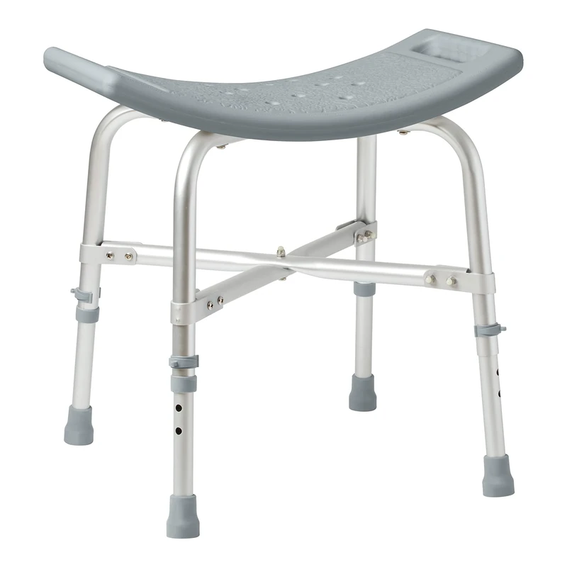 Medline Heavy Duty Shower Chair Bath Bench Without Back, Bariatric Bath Chair Supportsup to 550 Lbs