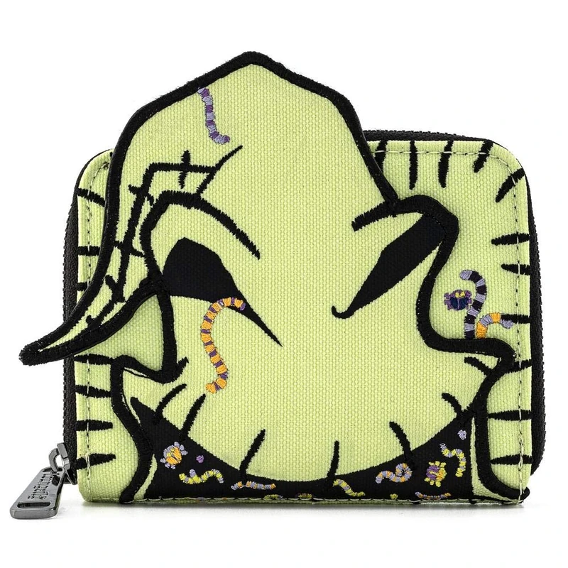Loungefly Women's Disney Nightmare Before Christmas Oogie Boogie Glow in the Dark Faux Leather Zip Wallet