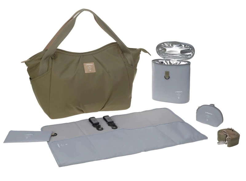 Lässig Nappy Bag Diapering Bag Green Label Twin Bag Triangle olive - 5 count