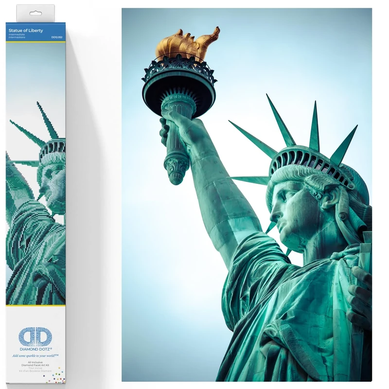 DIAMOND DOTZ Painting Kit: Intermediate, DD12, Statue of Liberty, 47 x 70cm
