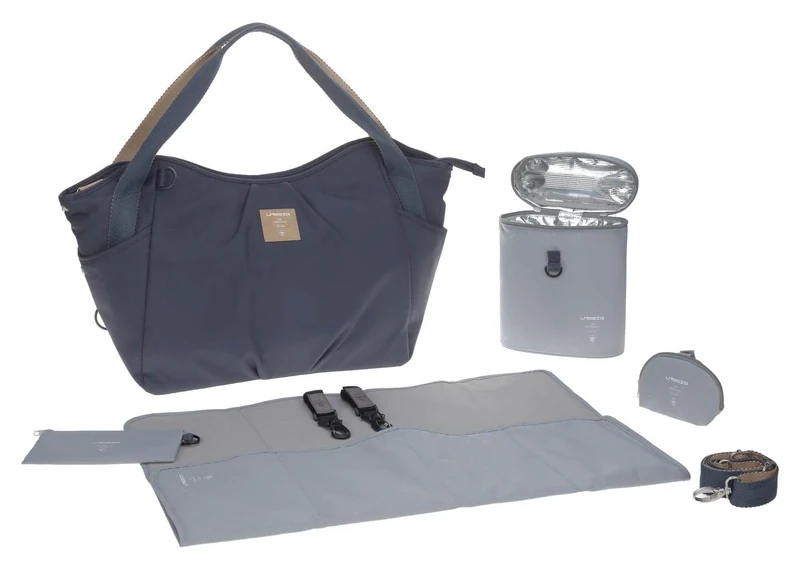 Lässig Nappy Bag Diapering Bag Green Label Twin Bag Triangle navy - 5 count