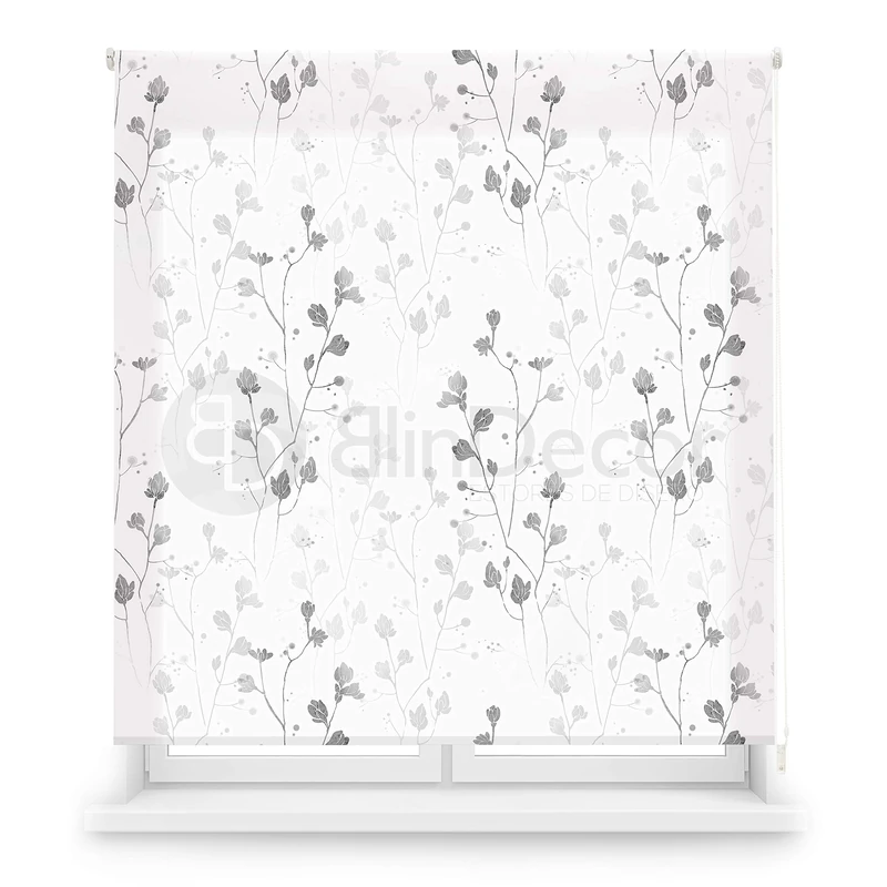 Blindecor Digital Translucent Flower Roller Blind, 150 x 180 cm (Width x Length)