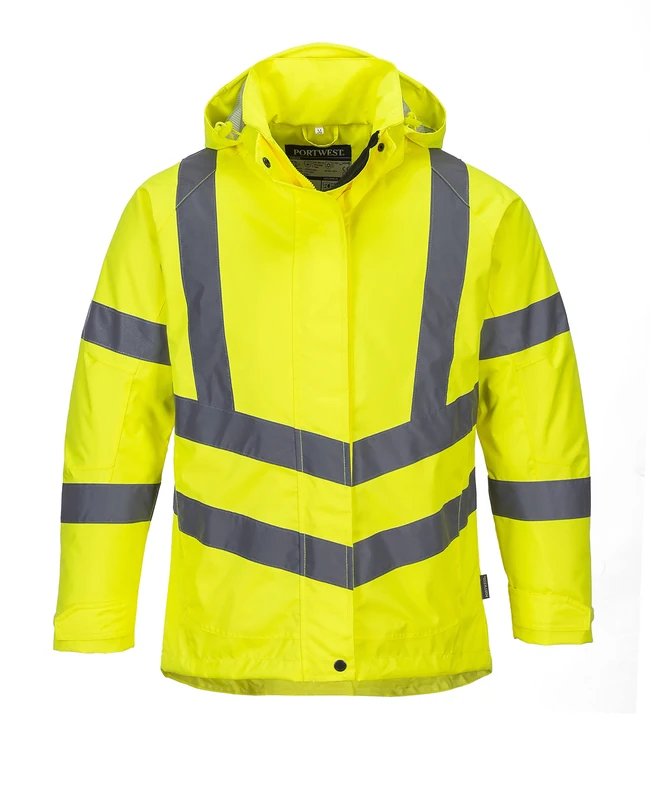 Portwest LW74 Women's Hi Vis Waterproof Jacket - Reflective Insulated Winter Safety Jacket Yellow, Small
