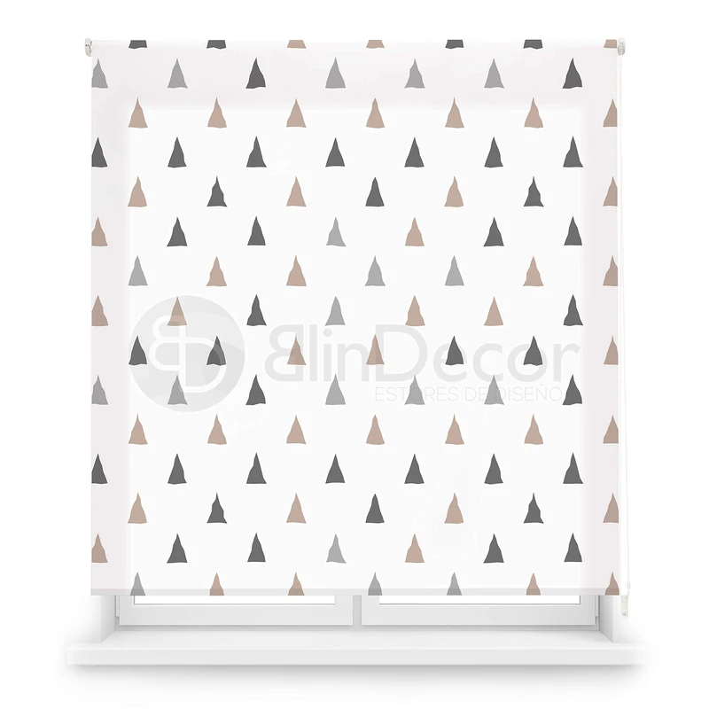 Blindecor Digital Triangle Translucent Roller Blind, 150 x 180 cm (Width x Length)