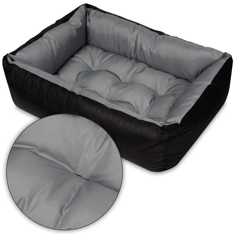 Superkissen24. Pet Bed for Dog and Cat - Dog Sofa - Washable - Medium and Big Dogs - XL - Grey