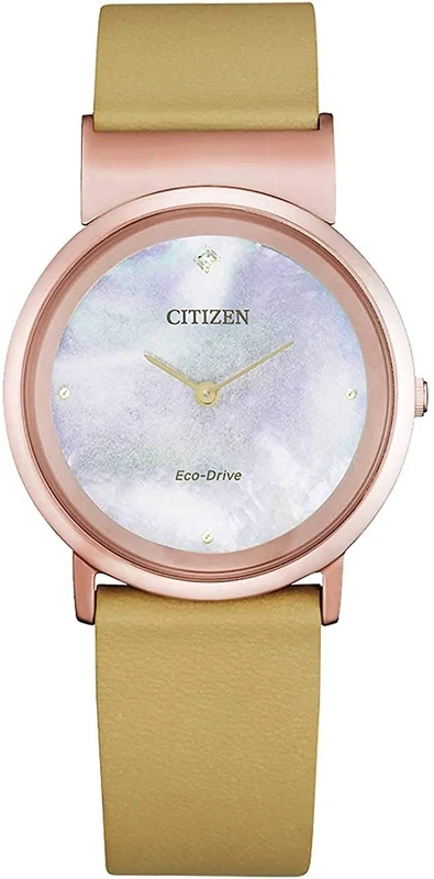 Citizen Women's Analogue Eco-Drive Watch with a Leather Band