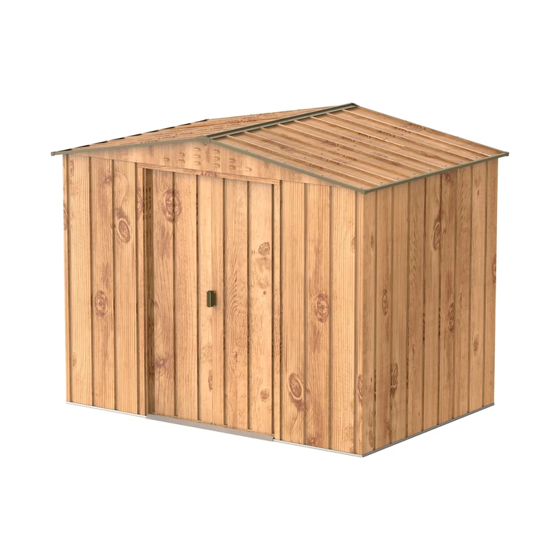 Duramax Top 8 x 6 Storage Room, Maintenance Free and Weatherproof Garden Shed, Wood Grain and Brown