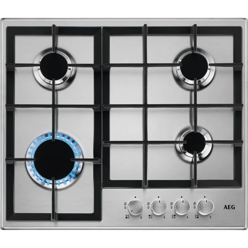 AEG HGB64200SM 60cm Stainless Steel Gas Hob