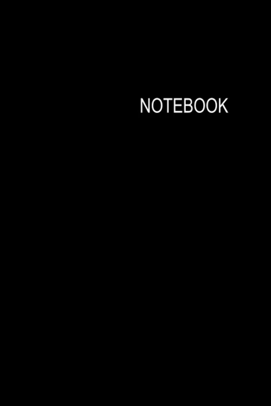Notebook: Lined Notebook - Large (6 x 9 inches) - 110 Pages - Black Cover