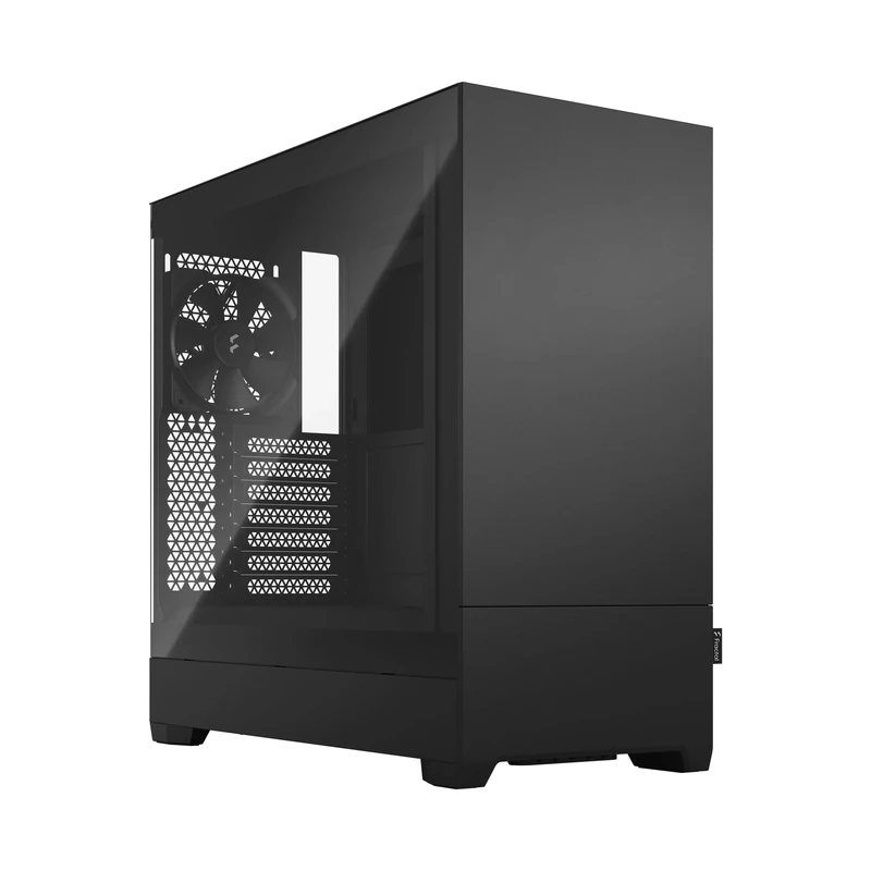 Fractal Design Pop Silent Black - Tempered Glass Clear Tint – Bitumen panel and sound-dampening foam – TG side panel - Three 120 mm Aspect 12 fans included - ATX Silent Mid Tower PC Case