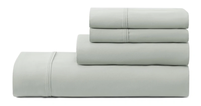 UGG 01751 Alahna Queen Bed Sheets and Pillowcases 4-Piece Set Sleep in Luxury Machine Washable Deep Pockets Wrinkle-Resistant Breathable Cozy Comfort Silky Cooling Sheets, Queen, Mineral