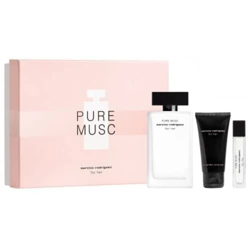 Narciso Rodriguez For Her 3 Piece Eau De Parfum 100ml Eau De Parfum 10ml Body Lotion 50ml