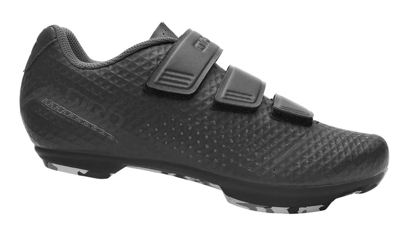 Giro Rev Women’s Road Multi Surface Cycling Shoes, Ideal for Spin, Indoor Cycling, Cycling with 3 Strap Retention System – Black – Size 42 (UK 8)