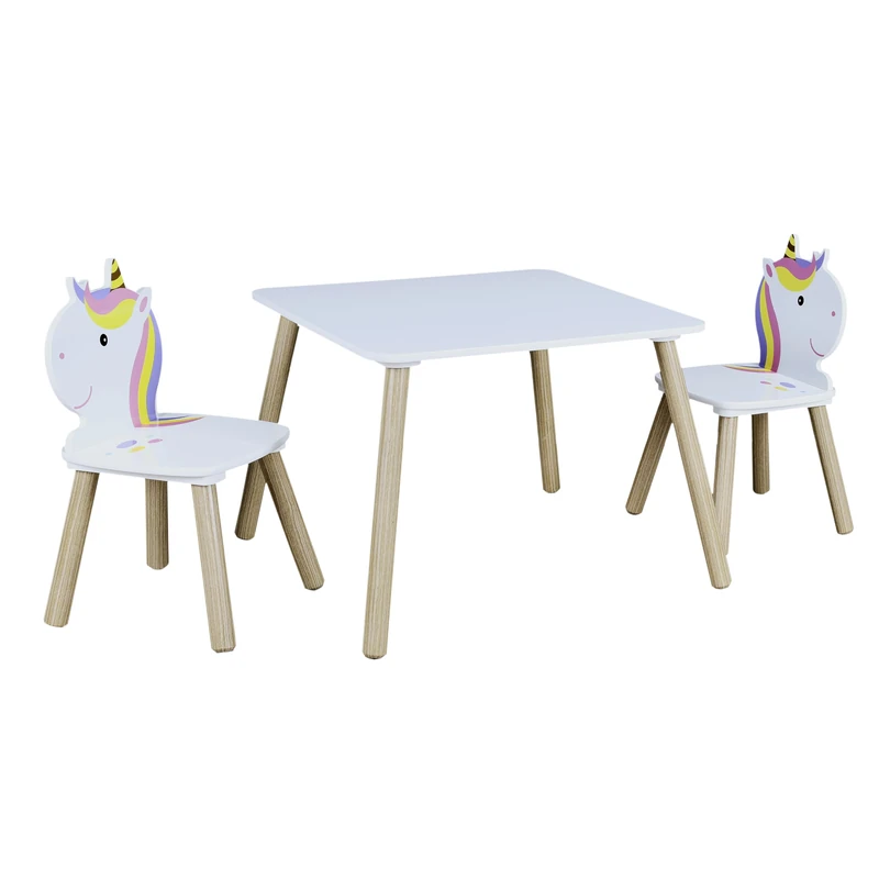 Lily Unicorn Children's Table and 2 Chairs