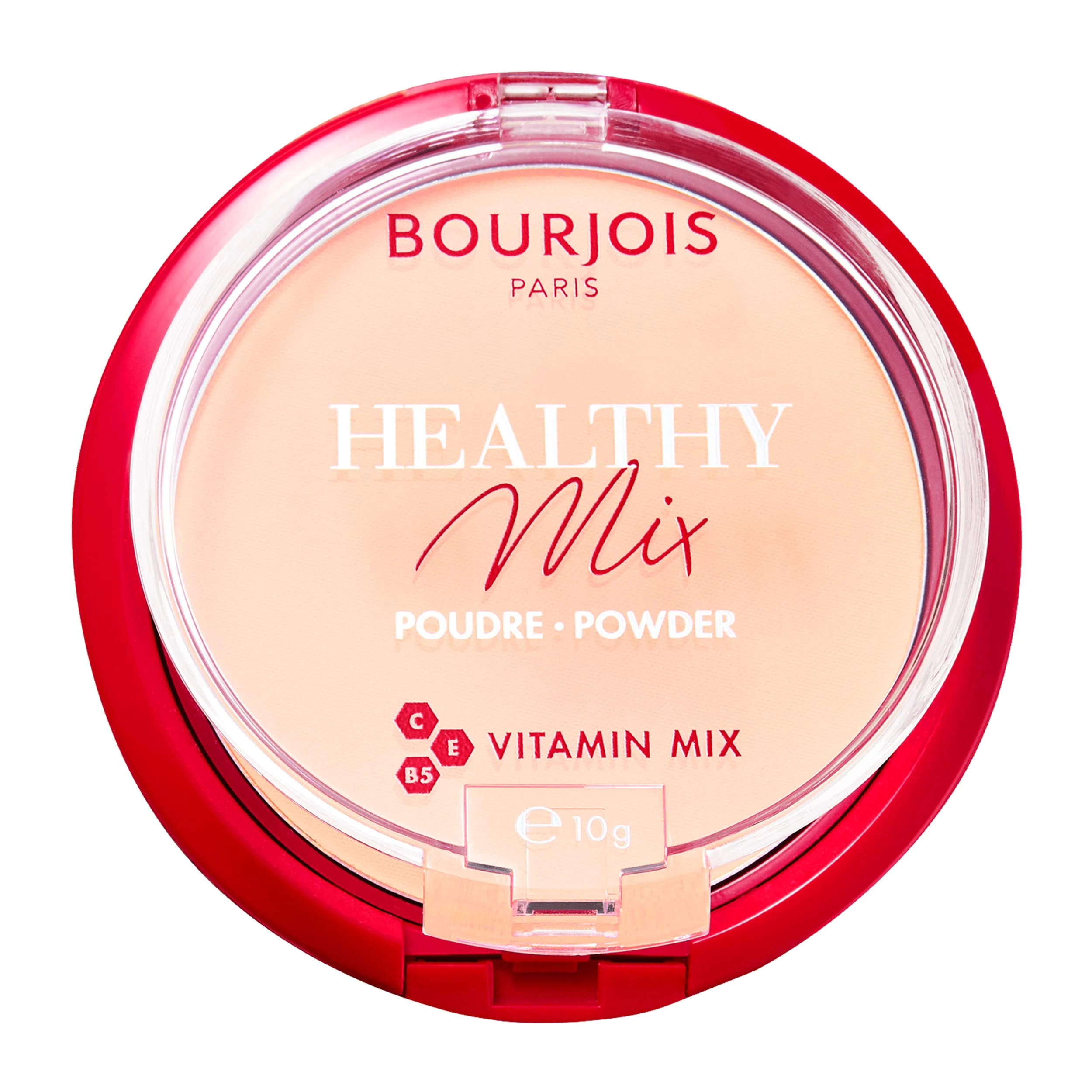 Bourjois Compact Powder Healthy Mix Zero Signs of Fatigue, Mattifying and Uniforming Formula with Vitamins A, E and B5, 001 porcelain, 11g