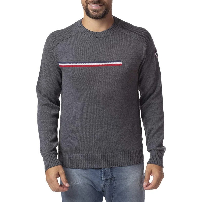 Rossignol Odysseus Round Neck Jersey, Men, Heather Grey, XS - Image 1