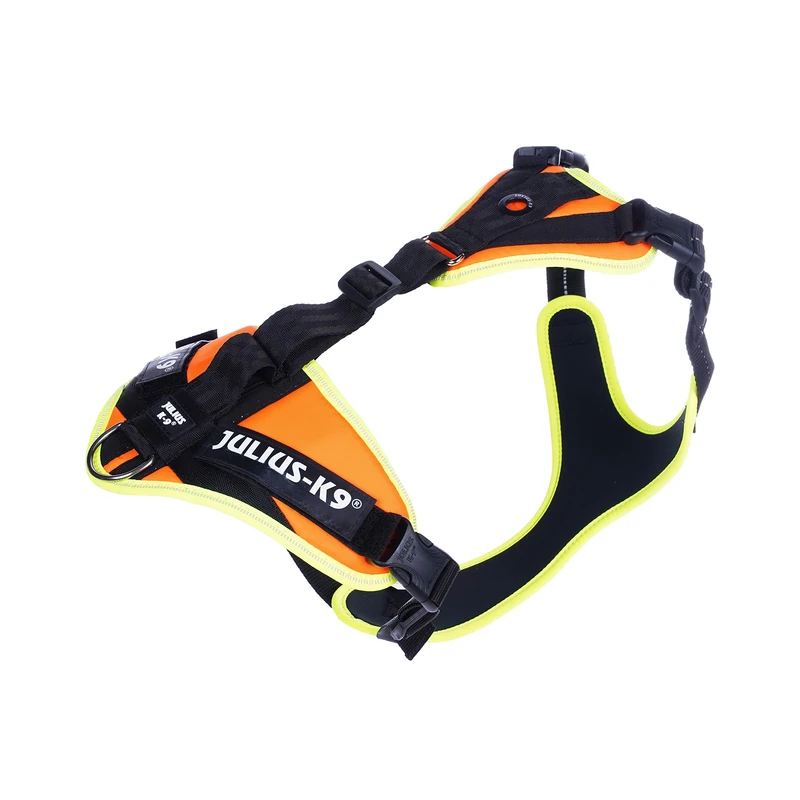 Julius-K9 Mantrailing Harness, Size: M, UV Orange with neon edge