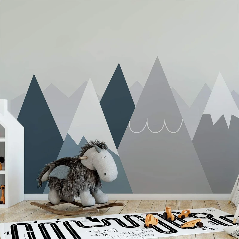 Giant Scandinavian Mountain Wall Sticker for Children 100 x 240 cm Anouka