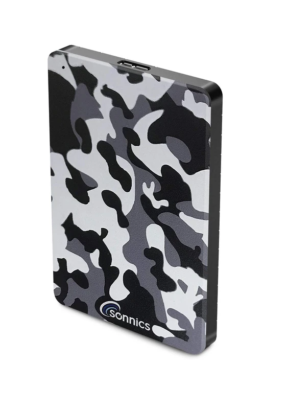Sonnics 320GB Grey Camo External Portable Hard drive USB 3.0 super fast transfer speed for use with Windows PC, Apple Mac, Smart tv, XBOX ONE & PS4 Special Edition