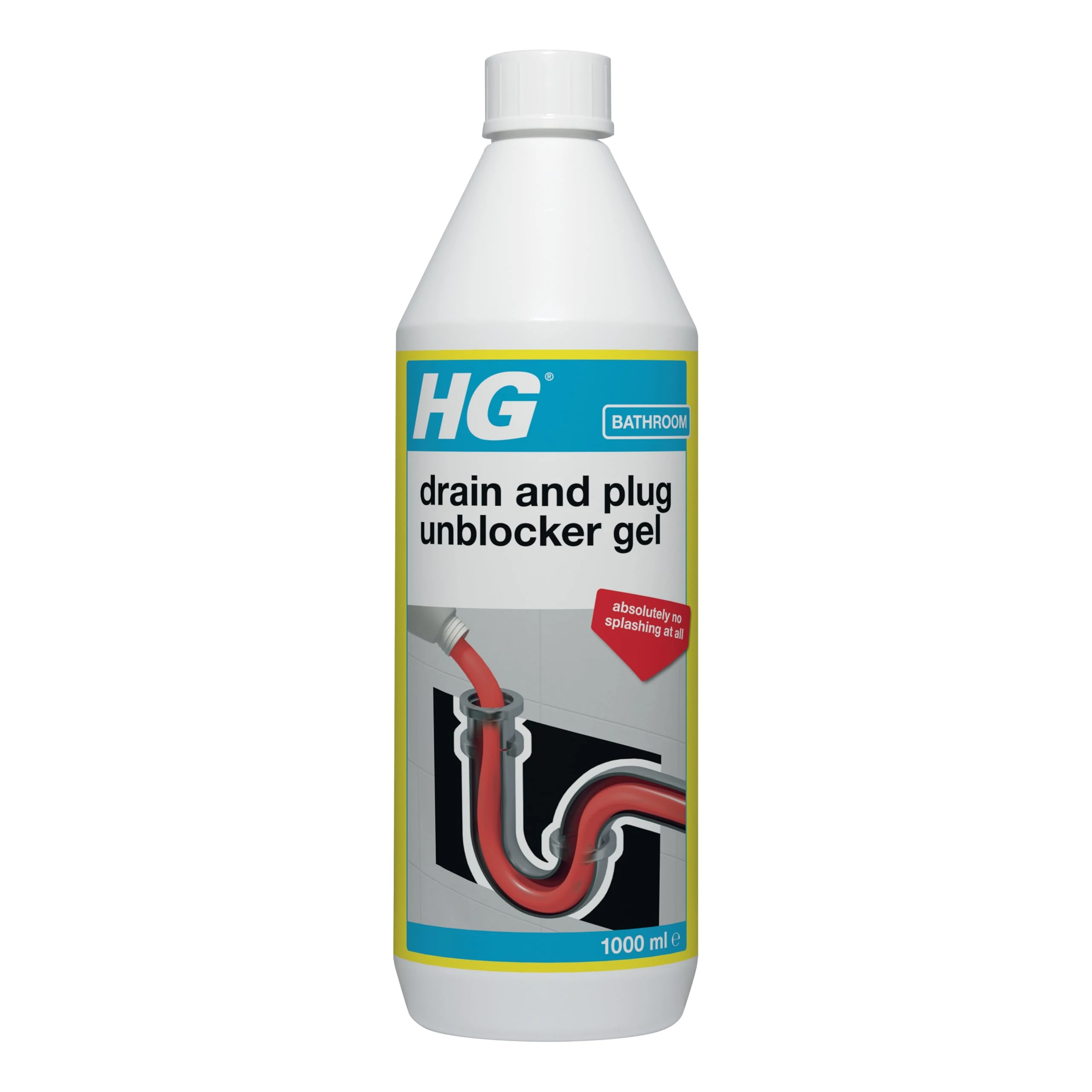 HG Drain & Plug Unblocker Gel – Effective Sink, Toilet & Pipe Cleaner for Tough Clogs - 1L