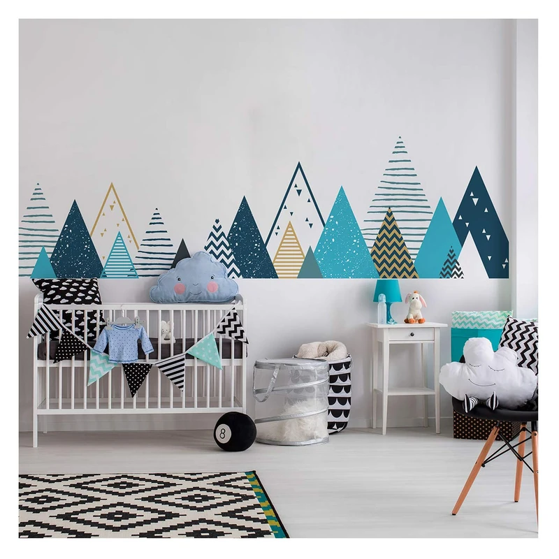 Tipika Giant Scandinavian Mountain Wall Sticker for Children 65 x 240 cm