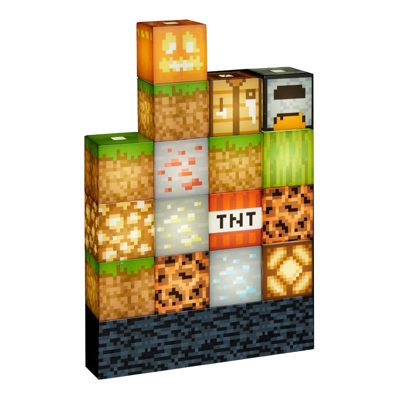 Minecraft Block Lamp - Build Your Own Lamp - Bedside Lamp - Decor - for Girls, Boys, Players, Adults, Children and Fans of Minecraft