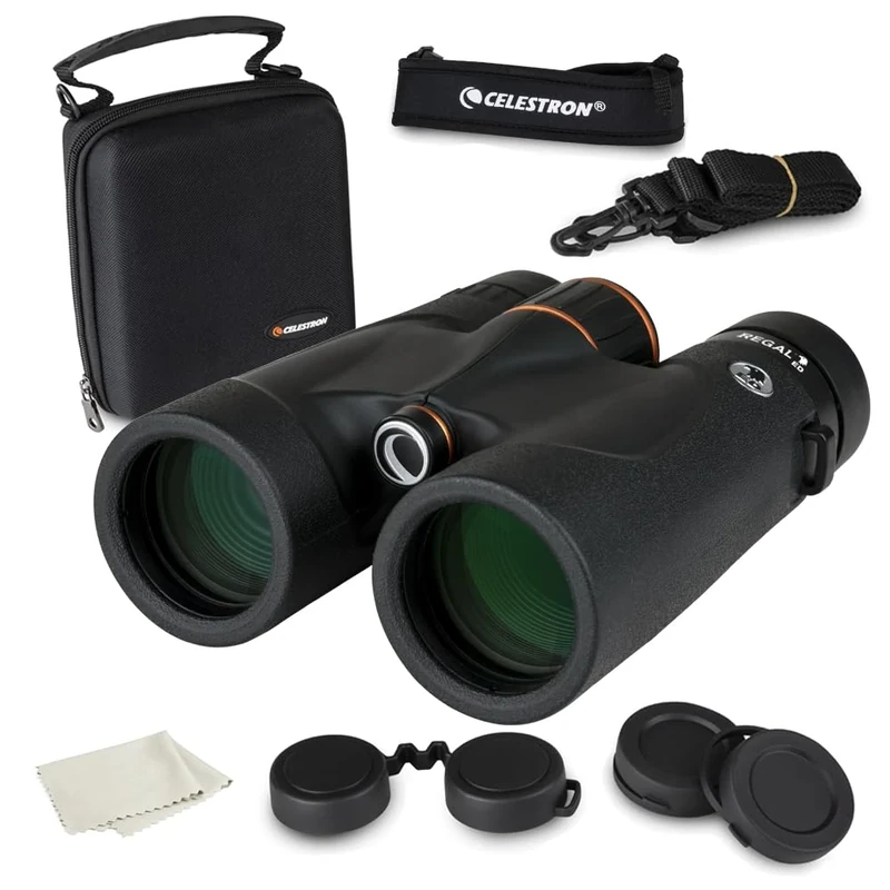 Celestron 71391 Regal ED 10x42 Binoculars for Birding and Outdoor Actvities, Phase and Dielectric Coated BaK-4 Prisms, Fully Multi-Coated Optics, 6.5 Feet Close Focus