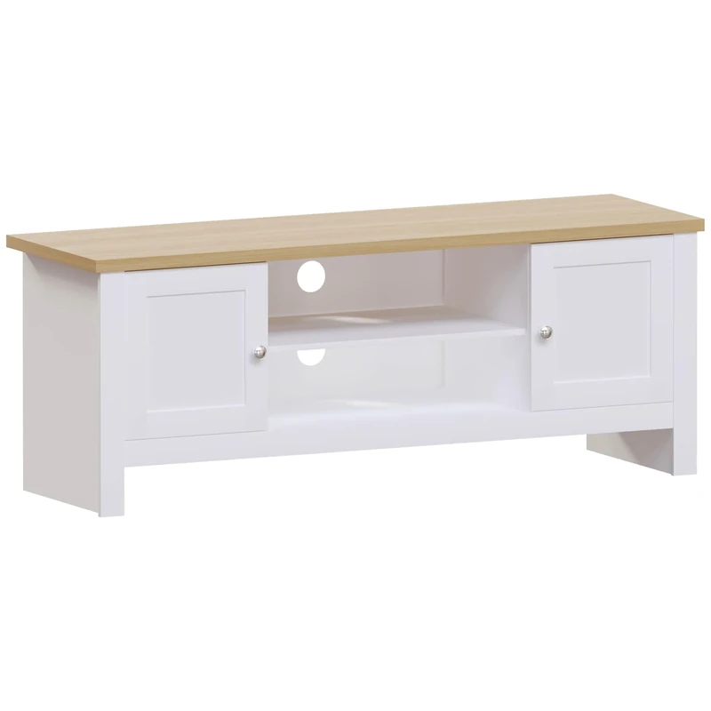 Vida Designs Arlington TV Unit Cabinet Stand Sideboard Entertainment Living room (White, 2 door)