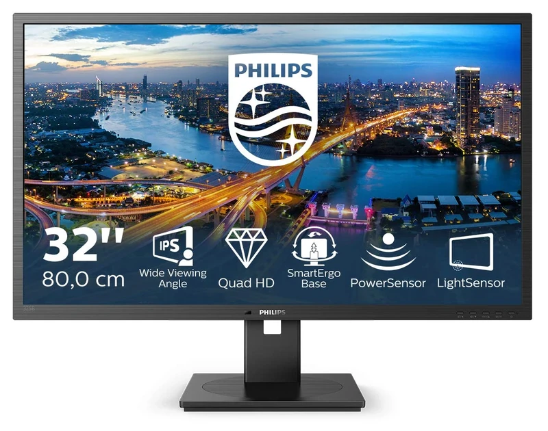 Philips 325B1L/00 31.5" Widescreen IPS W-LED Black Multimedia Monitor (2560x1440/4ms/HDMI/DisplayPort)