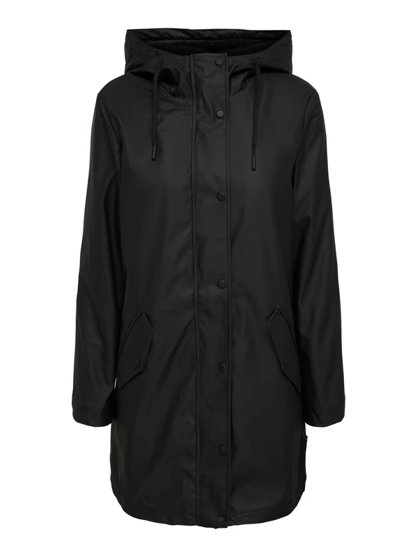 ONLY Womens Onlsally Raincoat Otw Noos Rain Jacket, Black / Black Teddy, M UK